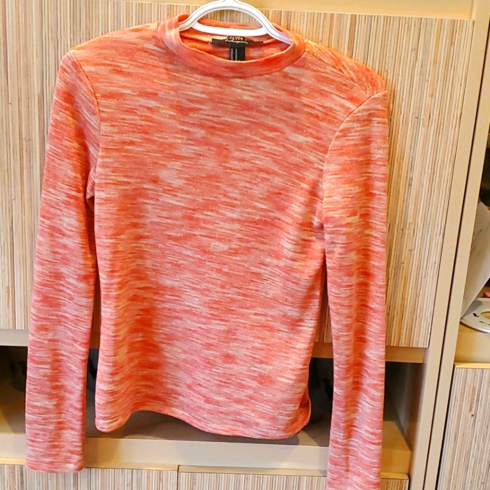 Forever 21 transparent glittery shirt